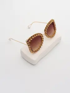 PELLE LUXUR Women Oversized Sunglasses with UV Protected Lens PL25GS323