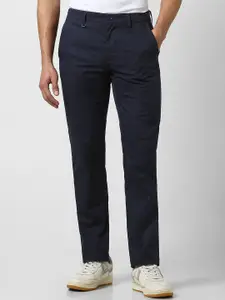 Van Heusen Men Slim Fit Mid-Rise Formal Trousers