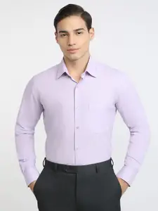 Raymond Fil-A-Fil Pattern Printed Pure Cotton Contemporary Fit Cutaway Collar Formal Shirt