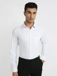 Park Avenue Men Slim Fit Grid Tattersall Checks Checked Formal Shirt