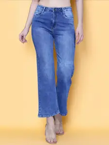 DressBerry Women Blue Bootilicious Bootcut High-Rise Light Fade Stretchable Jeans