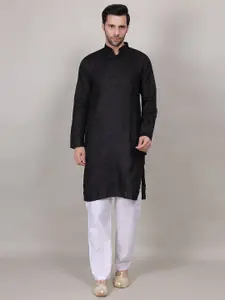 4u Fashion Men Solid Daily Cotton Straight Kurta