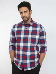 Raymond Checked Cutaway Collar Regular Fit Formal Shirt
