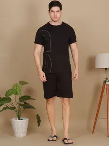 Sweet Dreams Printed Round Neck T-Shirt With Shorts Co-Ords