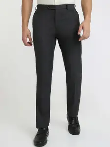 Raymond Men Regular Fit Mid-Rise Flat Front Formal Trousers