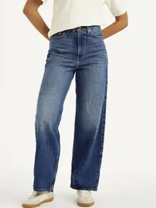 Levis Women Loose Relaxed Fit High-Rise Light Fade Jeans
