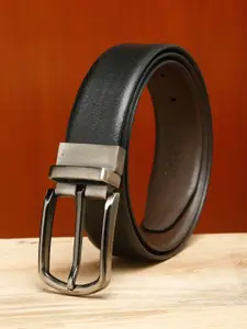 Teakwood Leathers Men Textured Leather Reversible Formal Belt