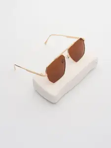 PELLE LUXUR Women Full Rim Aviator Sunglasses with UV Protected Lens PL25GS412