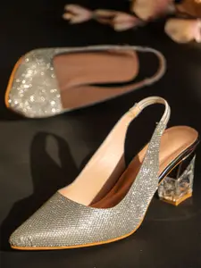 Froh Feet Women Pointed Toe Western - Embellished Block Sandals