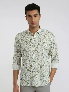 Raymond Printed Cutaway Collar Formal Shirt
