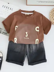 INCLUD Boys Printed T-shirt with Shorts