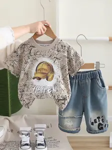 INCLUD Boys Printed T-shirt with Shorts