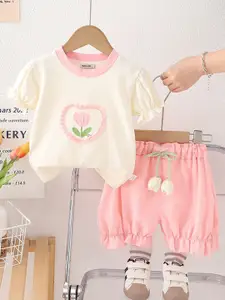 INCLUD Girls Printed Top with Shorts