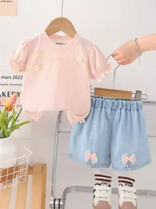 INCLUD Girls Top with Shorts