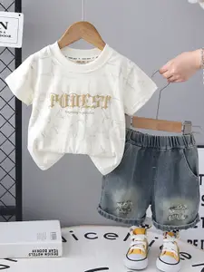 INCLUD Boys Printed T-shirt with Shorts