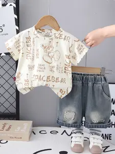 INCLUD Boys Printed T-shirt with Shorts