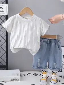 INCLUD Girls Printed T-shirt with Shorts