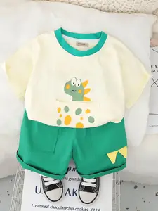 INCLUD Boys Printed T-shirt with Shorts