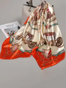 QUECY Women Printed Satin Scarf