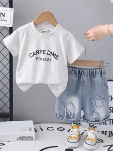 INCLUD Boys Printed T-shirt with Shorts