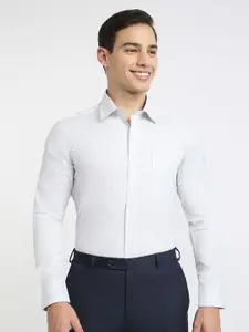Raymond Checked Pure Cotton Semicutaway Formal Shirt