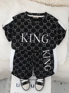 INCLUD Boys Printed T-shirt with Shorts