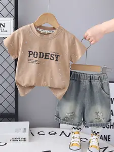 INCLUD Boys Printed T-shirt with Shorts