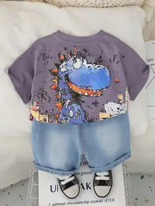 INCLUD Boys Printed T-shirt with Shorts