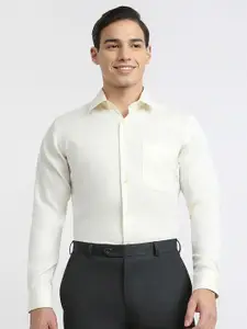 Raymond Structure Pattern Printed Contemporary Fit Cutaway Collar Formal Shirt