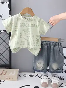 INCLUD Boys Printed T-shirt with Shorts