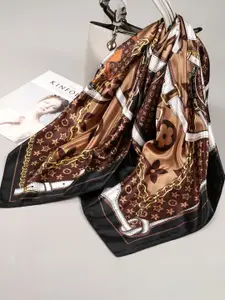 QUECY Women Printed Satin Scarf