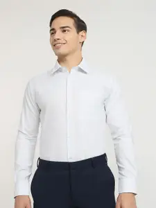 Raymond Striped Pure Cotton Semicutaway Formal Shirt