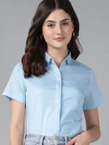 Hancock Women Standard Slim Fit Formal Shirt