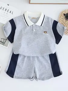 INCLUD Boys Colourblocked T-shirt with Shorts