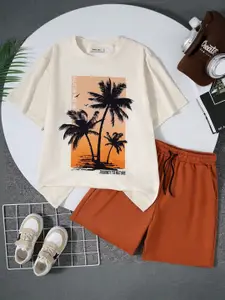 INCLUD Boys Printed T-shirt with Shorts