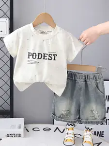 INCLUD Boys Printed T-shirt with Shorts