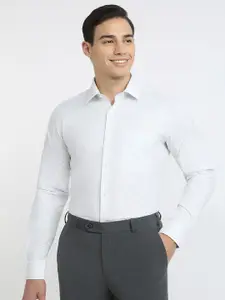 Raymond Striped Pure Cotton Contemporary-Fit Semicutaway Formal Shirt