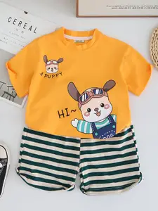 INCLUD Boys Printed T-shirt with Shorts