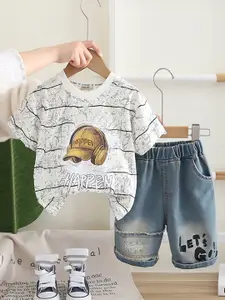 INCLUD Boys Printed T-shirt with Shorts