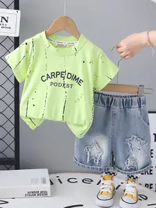 INCLUD Boys Printed T-shirt with Shorts