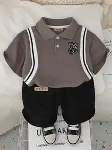 INCLUD Boys Striped T-shirt with Shorts