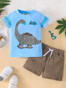 INCLUD Boys Printed T-shirt with Shorts