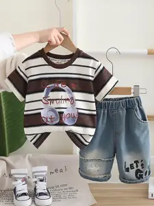 INCLUD Boys Printed T-shirt with Shorts