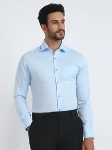 Raymond Structure Pattern Printed Contemporary Fit Cutaway Collar Formal Shirt