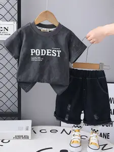 INCLUD Boys Printed T-shirt with Shorts