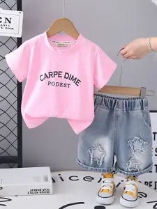 INCLUD Boys Printed T-shirt with Shorts