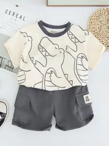 INCLUD Boys Printed T-shirt with Shorts