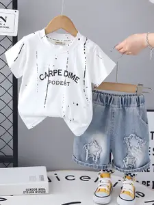 INCLUD Boys Printed T-shirt with Shorts