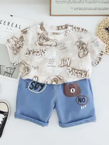 INCLUD Boys Printed T-shirt with Shorts