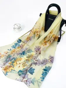 QUECY Women Printed Silk Scarf